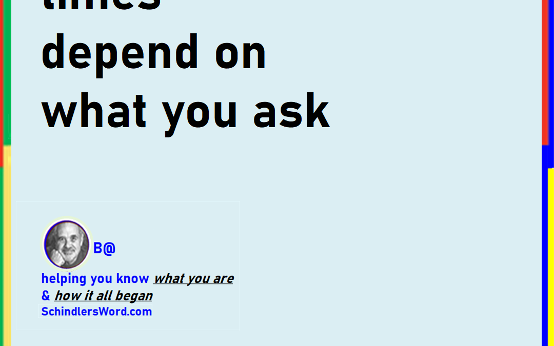 Modern times depend on what you ask