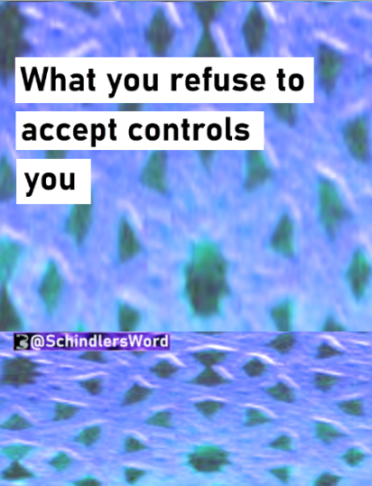 What you refuse to accept controls you